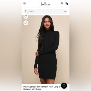 Lulus Black Bodycon Sweater Dress